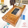 Bộ bàn pha trà điện thông minh đa năng cao cấp gỗ hương L0800 có ngăn kéo để đồ và khay đốt trầm