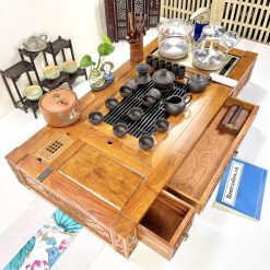 Bàn trà điện thông minh cao cấp gỗ hương L0801