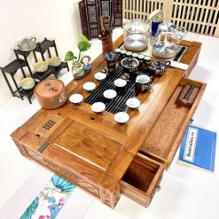 Bàn trà điện thông minh cao cấp gỗ hương L0805