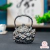 Ấm bạc pha trà nguyên chất chế tác thủ công AB013