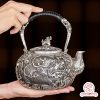 Ấm bạc đun nước nguyên chất chế tác thủ công ADNB918