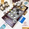 bộ bàn trà điện thông minh đa năng gỗ mặt đá có hộp để đồ B1811