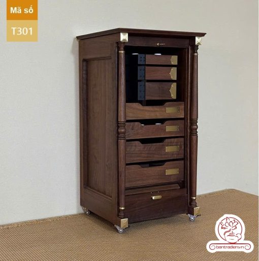 Tủ kệ trà kích thước lơn trưng bày ấm chén dụng cụ trà trang trí không gian trà đạo. Tủ kệ trà dùng trang trí trong phòng khách. Tủ kệ trưng bày ấm chén dụng cụ trà đa năng nhiều ngăn T301