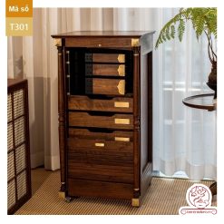 Tủ kệ trà kích thước lơn trưng bày ấm chén dụng cụ trà trang trí không gian trà đạo. Tủ kệ trà dùng trang trí trong phòng khách. Tủ kệ trưng bày ấm chén dụng cụ trà đa năng nhiều ngăn T301