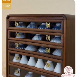 Tủ kệ trà kích thước lơn trưng bày ấm chén dụng cụ trà trang trí không gian trà đạo. Tủ kệ trà dùng trang trí trong phòng khách. Tủ kệ trưng bày ấm chén dụng cụ trà đa năng nhiều ngăn T302