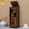 Tủ kệ trà kích thước lơn trưng bày ấm chén dụng cụ trà trang trí không gian trà đạo. Tủ kệ trà dùng trang trí trong phòng khách. Tủ kệ trưng bày ấm chén dụng cụ trà đa năng nhiều ngăn T300