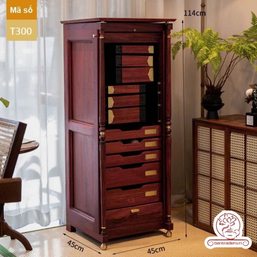 Tủ kệ trà kích thước lơn trưng bày ấm chén dụng cụ trà trang trí không gian trà đạo. Tủ kệ trà dùng trang trí trong phòng khách. Tủ kệ trưng bày ấm chén dụng cụ trà đa năng nhiều ngăn T300