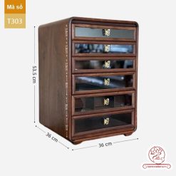 Tủ kệ trà kích thước lơn trưng bày ấm chén dụng cụ trà trang trí không gian trà đạo. Tủ kệ trà dùng trang trí trong phòng khách. Tủ kệ trưng bày ấm chén dụng cụ trà đa năng nhiều ngăn T303