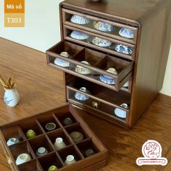 Tủ kệ trà kích thước lơn trưng bày ấm chén dụng cụ trà trang trí không gian trà đạo. Tủ kệ trà dùng trang trí trong phòng khách. Tủ kệ trưng bày ấm chén dụng cụ trà đa năng nhiều ngăn T302