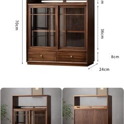 Tủ kệ trà trưng bày ấm chén dụng cụ trà trang trí không gian trà đạo. Tủ kệ trà dùng trang trí trong phòng khách. Tủ kệ trưng bày ấm chén dụng cụ trà đa năng T009\
