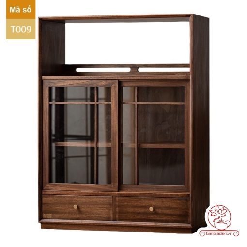 Tủ kệ trà trưng bày ấm chén dụng cụ trà trang trí không gian trà đạo. Tủ kệ trà dùng trang trí trong phòng khách. Tủ kệ trưng bày ấm chén dụng cụ trà đa năng T009\