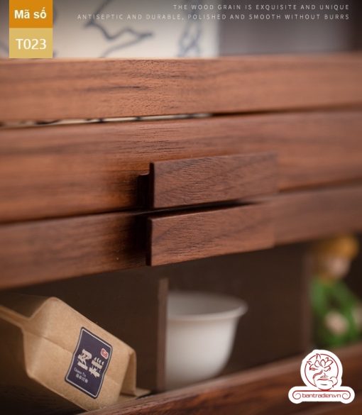 Tủ kệ trà trưng bày ấm chén dụng cụ trà trang trí không gian trà đạo. Tủ kệ trà dùng trang trí trong phòng khách. Tủ kệ trưng bày ấm chén dụng cụ trà đa năng T023