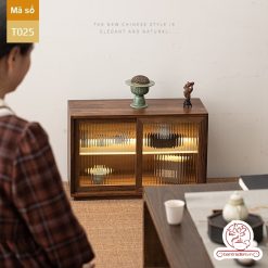 Tủ kệ trà trưng bày ấm chén dụng cụ trà trang trí không gian trà đạo. Tủ kệ trà dùng trang trí trong phòng khách. Tủ kệ trưng bày ấm chén dụng cụ trà đa năng T023