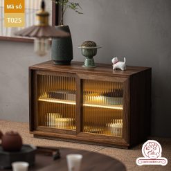 Tủ kệ trà trưng bày ấm chén dụng cụ trà trang trí không gian trà đạo. Tủ kệ trà dùng trang trí trong phòng khách. Tủ kệ trưng bày ấm chén dụng cụ trà đa năng T023