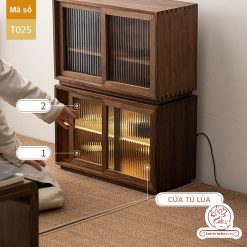 Tủ kệ trà trưng bày ấm chén dụng cụ trà trang trí không gian trà đạo. Tủ kệ trà dùng trang trí trong phòng khách. Tủ kệ trưng bày ấm chén dụng cụ trà đa năng T023