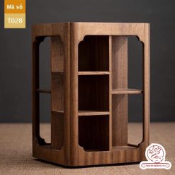 Tủ kệ trà trưng bày ấm chén dụng cụ trà trang trí không gian trà đạo. Tủ kệ trà dùng trang trí trong phòng khách. Tủ kệ trưng bày ấm chén dụng cụ trà đa năng T028
