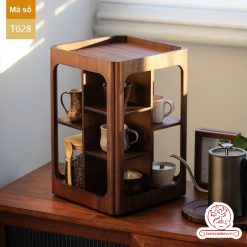 Tủ kệ trà trưng bày ấm chén dụng cụ trà trang trí không gian trà đạo. Tủ kệ trà dùng trang trí trong phòng khách. Tủ kệ trưng bày ấm chén dụng cụ trà đa năng T028