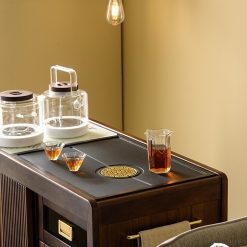 Xe trà di dộng tủ kệ trà kết hợp bàn pha trà đa năng cao cấp BX036