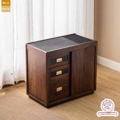 Xe trà di dộng tủ kệ trà kết hợp bàn pha trà đa năng cao cấp BX036