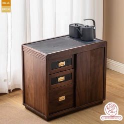 Xe trà di dộng tủ kệ trà kết hợp bàn pha trà đa năng cao cấp BX036