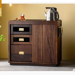 Xe trà di dộng tủ kệ trà kết hợp bàn pha trà đa năng cao cấp BX036