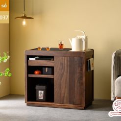 Xe trà di dộng tủ kệ trà kết hợp bàn pha trà đa năng cao cấp BX037