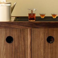 Xe trà di dộng tủ kệ trà kết hợp bàn pha trà đa năng cao cấp BX037