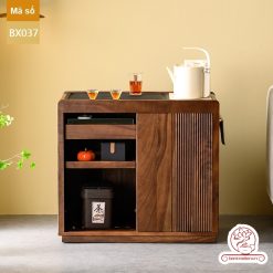 Xe trà di dộng tủ kệ trà kết hợp bàn pha trà đa năng cao cấp BX037
