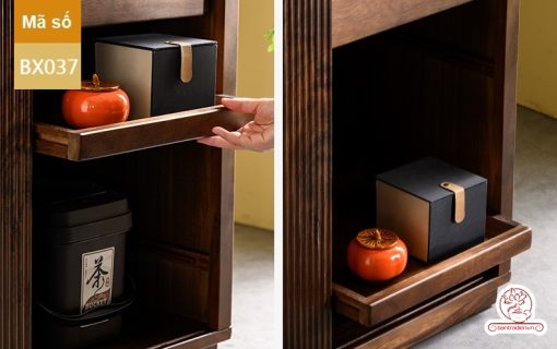 Xe trà di dộng tủ kệ trà kết hợp bàn pha trà đa năng cao cấp BX037