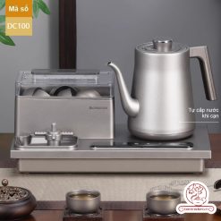 Bộ bếp đun nước pha trà tự động kèm chức năng hấp rửa chén Dc100, bếp đun có chức năng rửa hấp tại chỗ.