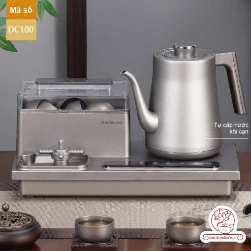 Bộ bếp đun nước pha trà tự động kèm chức năng hấp rửa chén Dc100, bếp đun có chức năng rửa hấp tại chỗ.