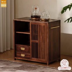 Xe trà di dộng tủ kệ trà kết hợp bàn pha trà đa năng cao cấp BX038