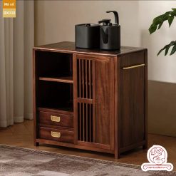 Xe trà di dộng tủ kệ trà kết hợp bàn pha trà đa năng cao cấp BX038