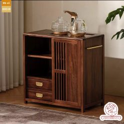 Xe trà di dộng tủ kệ trà kết hợp bàn pha trà đa năng cao cấp BX038