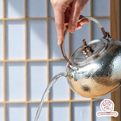ấm bạc đun nước pha trà nguyên chất 9999 cao cấp chế tác thủ công toàn phần, ấm đun nước bạc nguyên chất