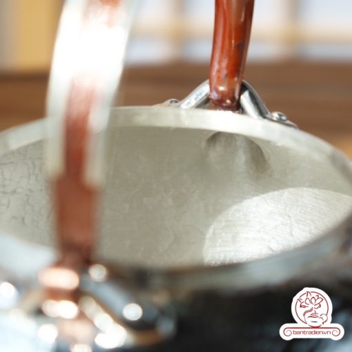 ấm bạc đun nước pha trà nguyên chất 9999 cao cấp chế tác thủ công toàn phần, ấm đun nước bạc nguyên chất