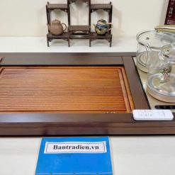 bàn trà điện thông minh đa năng cao cấp gỗ mun L3300