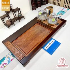 bàn trà điện thông minh đa năng cao cấp gỗ mun L3300