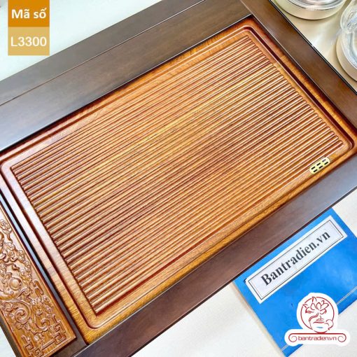 bàn trà điện thông minh đa năng cao cấp gỗ mun L3300