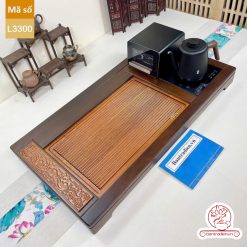 bàn trà điện thông minh đa năng cao cấp gỗ mun L3300