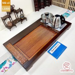 bàn trà điện thông minh đa năng cao cấp gỗ mun L3300