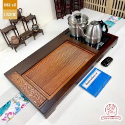 bàn trà điện thông minh đa năng cao cấp gỗ mun L3300
