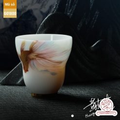 Bộ ấm trà cao cấp sứ trắng Bạch Ngọc Đức Hóa Ung Dung Tự Tại G01800