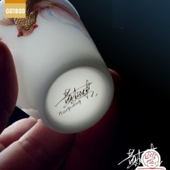 Bộ ấm trà cao cấp sứ trắng Bạch Ngọc Đức Hóa Ung Dung Tự Tại G01800