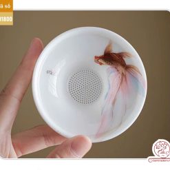 Bộ ấm trà cao cấp sứ trắng Bạch Ngọc Đức Hóa Ung Dung Tự Tại G01800