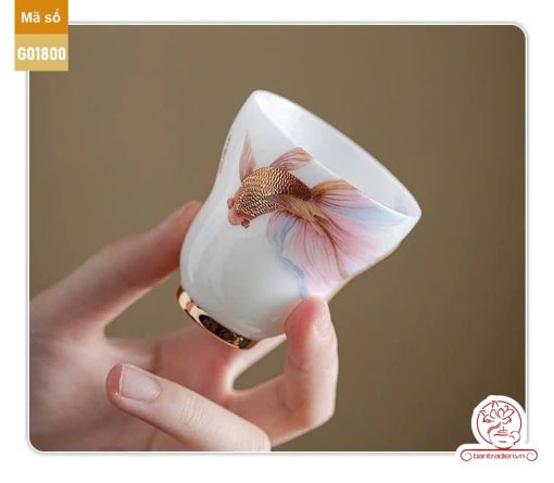 Bộ ấm trà cao cấp sứ trắng Bạch Ngọc Đức Hóa Ung Dung Tự Tại G01800