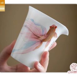 Bộ ấm trà cao cấp sứ trắng Bạch Ngọc Đức Hóa Ung Dung Tự Tại G01800
