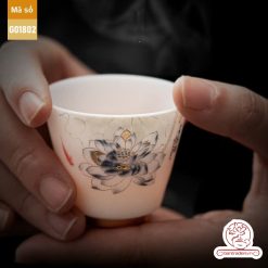 Bộ ấm trà cao cấp sứ trắng Dương Chi Bạch Ngọc Đức Hóa G01802