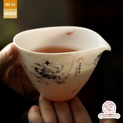 Bộ ấm trà cao cấp sứ trắng Dương Chi Bạch Ngọc Đức Hóa G01802