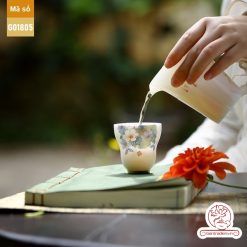 Bộ ấm trà cao cấp sứ trắng Bạch Ngọc Băng Tinh Đức Hóa Tứ Quý An Nhiên G01805